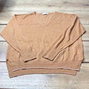 Women’s Momoni Elegant V-Neck Sweater Alpaca Wool Blend Size Small